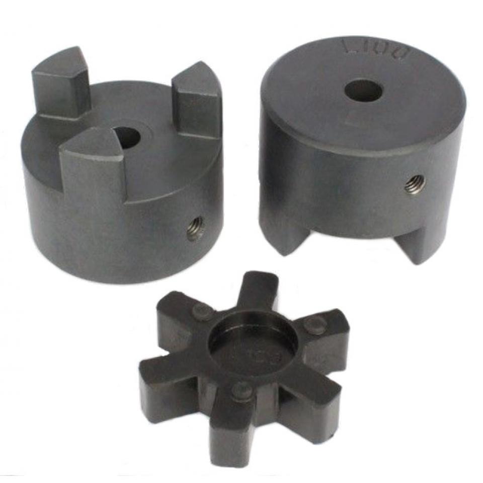 RAParts L095 L-Jaw Coupling Set With Rubber Spider - 3/4" To 1-1/8" Bore, Fits Lovejoy Style Couplers