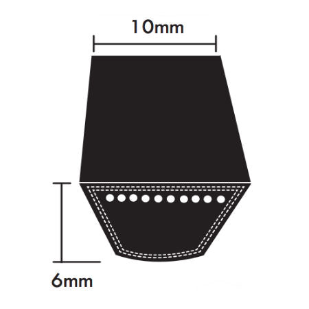 PIX Z Section Wrapped V Belts 10x6mm