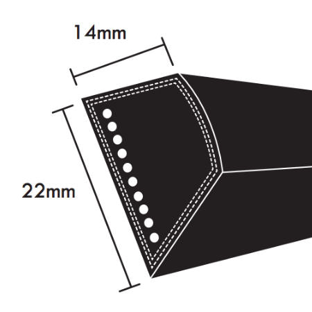 PIX C Section Wrapped V Belts 22x14mm