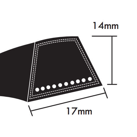 PIX SPB Section Wrapped wedge Belts 17x14mm