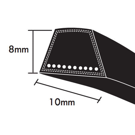 PIX Muscle SPZ Section Wedge Belts 10x8mm