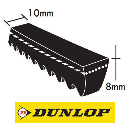 Dunlop XPZ Cogged Wedge Belts 10x8mm