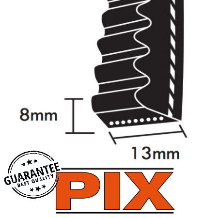 PIX AX Section Cogged Wedge Belts 13x8mm