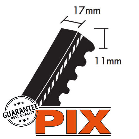 PIX BX Section Cogged Wedge Belts 17x11mm