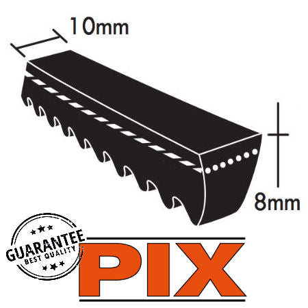 PIX XPZ Section Cogged Wedge Belts 10x8mm