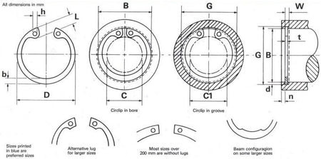 D1300-2200 Internal Circlip 220mm