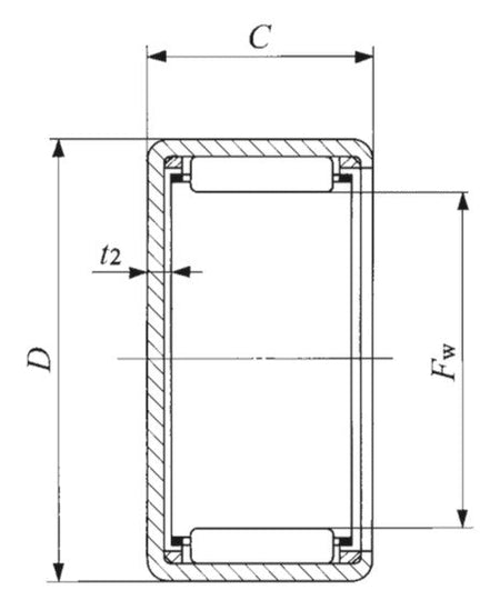 TLAM1622 IKO Shell Type Needle Roller Bearing with closed End 16x22x22mm