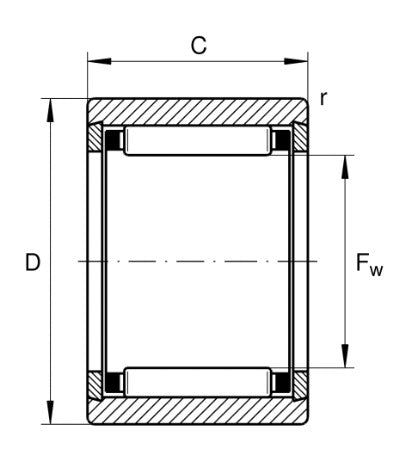 NK10/12-TV-XL INA Needle Roller Bearing without Inner Ring 10x17x12mm