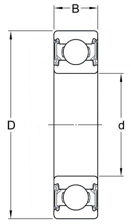62214 2RS BKL Brand Sealed Deep Groove Ball Bearing 70mm inside x 125mm outside x 31mm wide