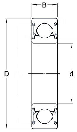 KLNJ1 2RS (R16-2RS) BKL Brand Sealed Deep Groove Ball Bearing 1" inside x 2" outside x 1/2" wide