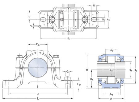 SNL509 SKF Split Plummer Block Housing for 40mm Shaft