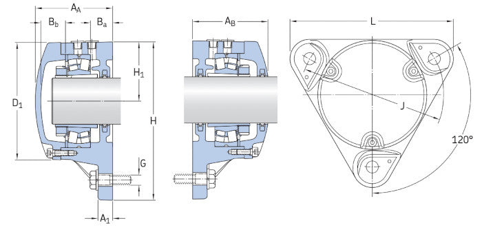 FNL505B SKF Flanged Housing for Through Shaft