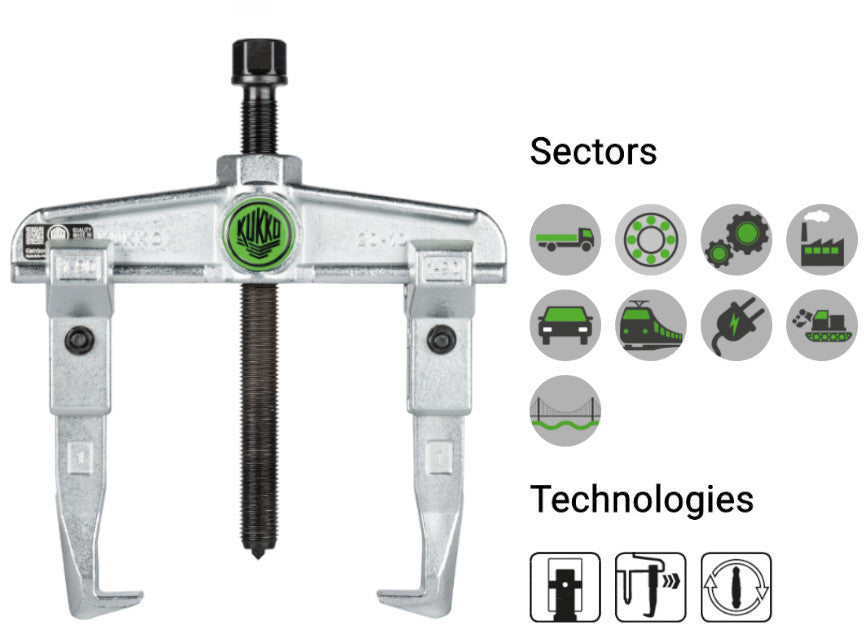 20-10 KUKKO Universal 2 Arm Puller 100x120mm