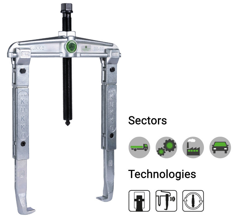 20-20-3 KUKKO Universal 2 Arm Puller with Extended Jaws 200x300mm