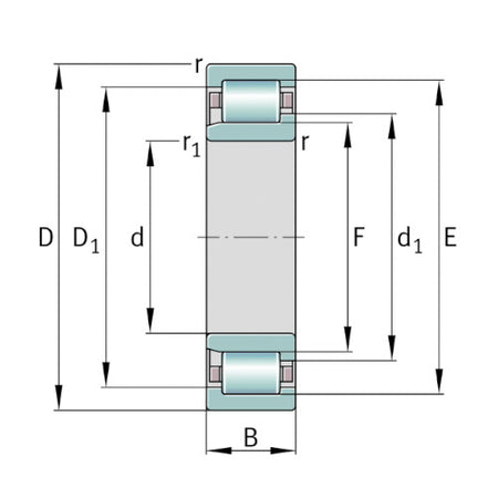 NJ205-E-XL-TVP2-C3 FAG Cylindrical Roller Bearing 25x52x15mm