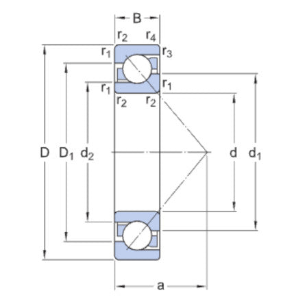 7200BECBP SKF Single Row Angular Contact Bearing 10x30x9mm