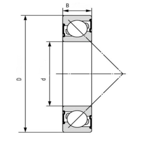 7201 Budget Brand Single Row Angular Contact Bearing 12x32x10