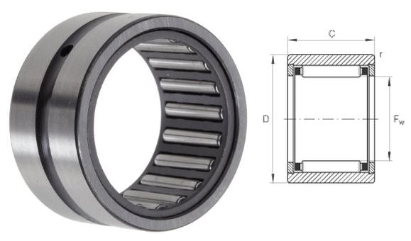 RNA6918-ZW-XL INA Needle Roller Bearing without Inner Ring 105x125x63mm