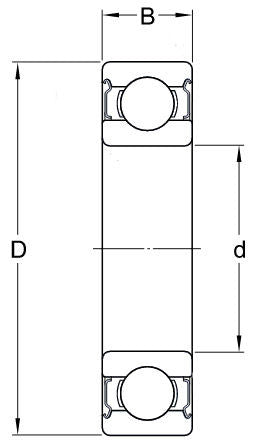 S4303-2RS ZEN Sealed Stainless Steel Deep Groove Ball Bearing 17x47x19mm