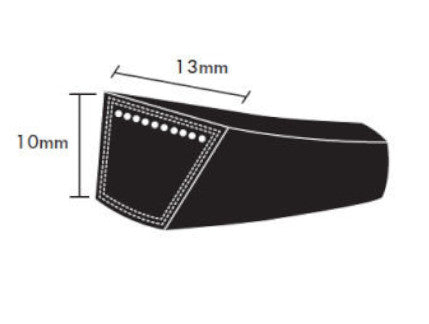 SPA1000 Dunlop White SPA Section V Belt, 13mm Top Width, 10mm Thickness, 1000mm Pitch Length