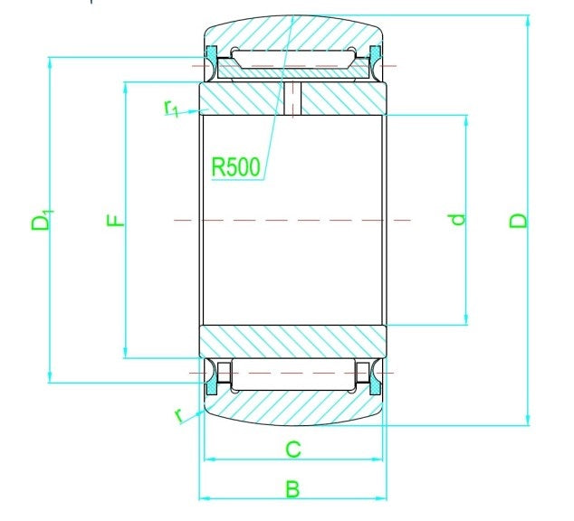 NA2202-2RS Zen Yoke Type Track Roller Bearing 15mm x 35mm x 14mm