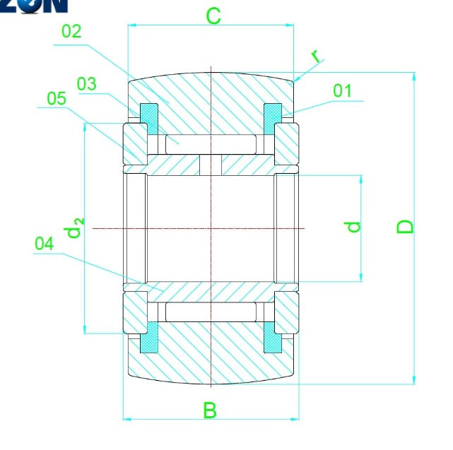 NATV10-PP Zen Yoke Type Track Roller Bearing 10mm x 30mm x 15mm