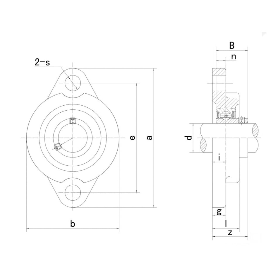 SBLF205-16 BKL Brand 2 Bolt Flange Bearing 1 inch Bore