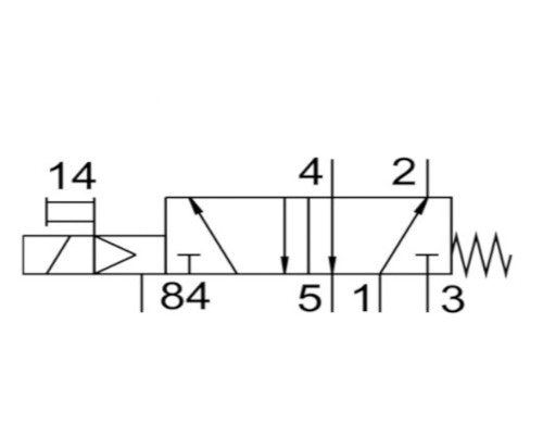 MFH-5-1/4 Festo 5/2 Way Solenoid Valve, Pipe Thread G1/4, MFH Series, 12 to 48V dc, 24 to 240V ac, 6211