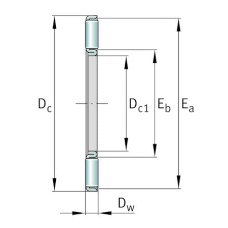 AXK0414-TV INA Axial Needle Roller and Cage Assembly 4x14x2mm