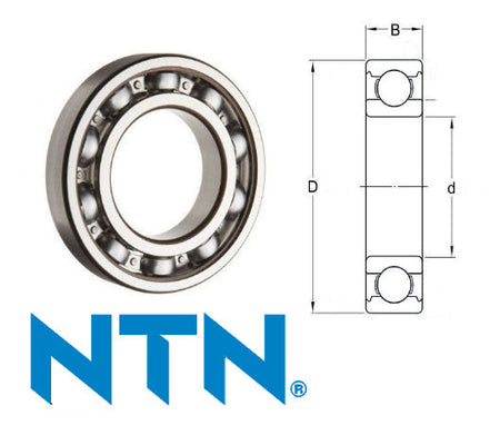 60/28-C3 NTN Open Deep Groove Ball Bearing 28x52x12mm