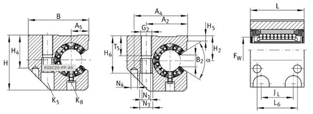 KGSC25-PP-AS INA Linear Ball Bearing and Housing Unit 25mm