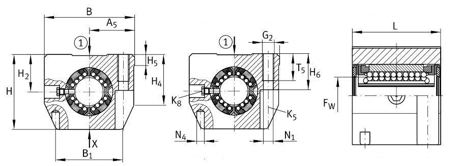 KGSNG12-PP-AS INA Linear Ball Bearing and Housing Unit 12mm