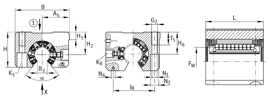 KGSNOS12-PP-AS INA Linear Ball Bearing and Housing Unit 12mm