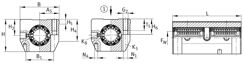 KTSG12-PP-AS INA Linear Ball Bearing and Housing Unit 12x43x70mm