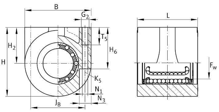 KGHA30-PP INA Linear Ball Bearing and Housing Unit 30mm