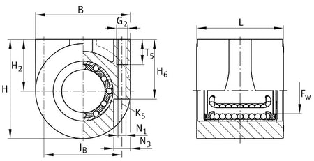 KGHA30-PP INA Linear Ball Bearing and Housing Unit 30mm