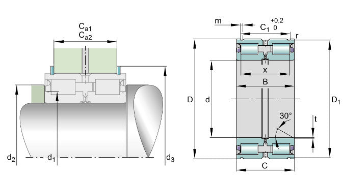 SL045004 INA Cylindrical Double Row Roller Bearing 20mm x 42mm x 30mm