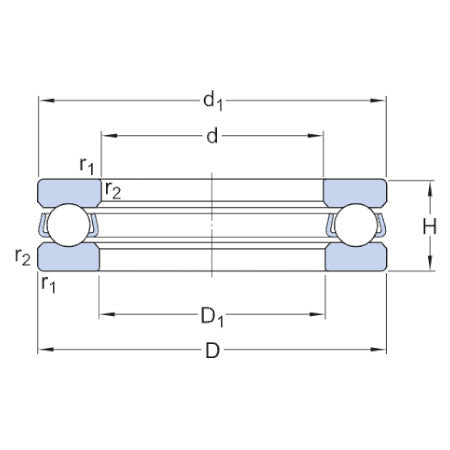 51100 SKF Single Direction Thrust Ball Bearing 10x24x9mm