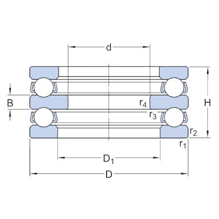 52204 SKF Double Direction Thrust Ball Bearing 15x40x26mm