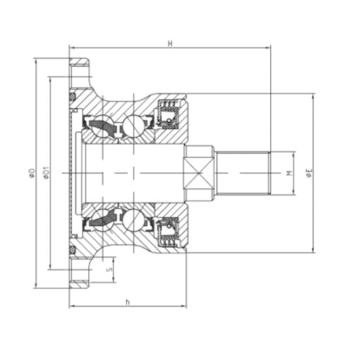 SAH006XP FK Agri Hub Bearing 30x117x59mm