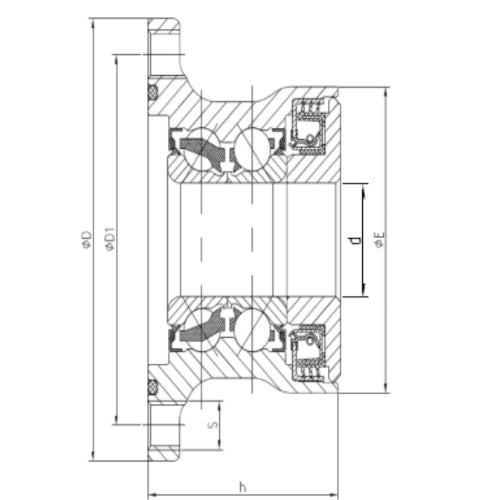 SAH003XP FK Agri Hub Bearing 30x117x59mm