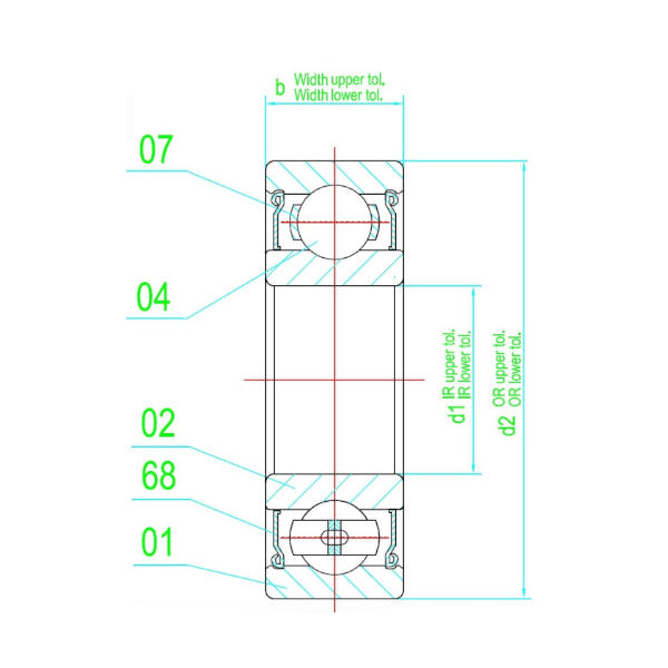 S6000-2RS-FDA ZEN Food Approved Sealed AISI420 Stainless Steel Deep Groove Ball Bearing 10x26x8mm