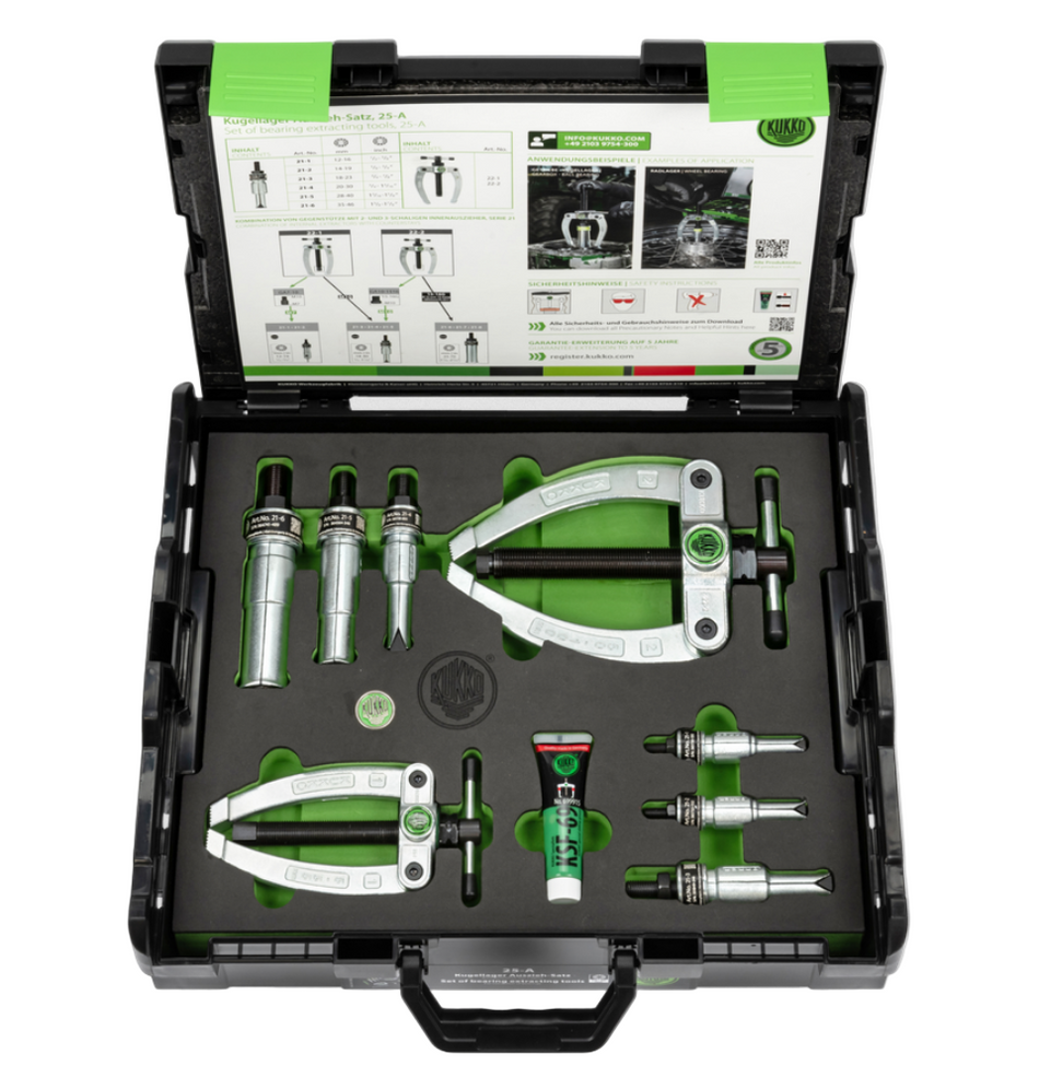 25-A Kukko Set of Bearing Extracting Tools 12-46mm