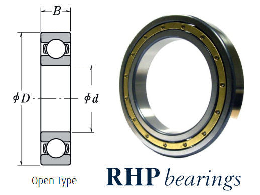 LJ6.1/2M RHP Imperial Open Deep Groove Ball Bearing 6.1/2x11x1.9/16 inch