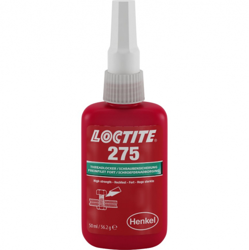 Loctite 275 Green, High Strength, High Viscosity Methacrylate-Based Threadlocking Adhesive 50ml