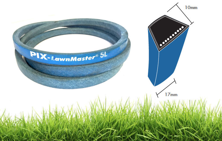 5L1000K PIX Lawn Master 17x10mm Blue Dry Cover Kevlar Wrapped V-Belt