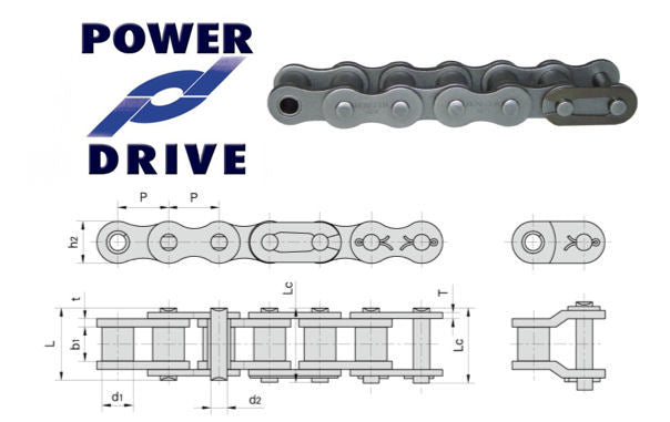 Power Drive 10B-1 BS Simplex Roller Chain 5/8 Inch Pitch 5 Mtr Box