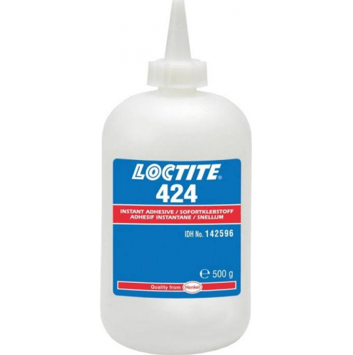Loctite 424 Transparent, Colourless, Low Viscosity Ethyl-Based Instant Adhesive EPDM 500g