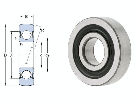 361200R Budget Brand Sealed Crowned Outer Single Row Cam Roller 10x32x9mm