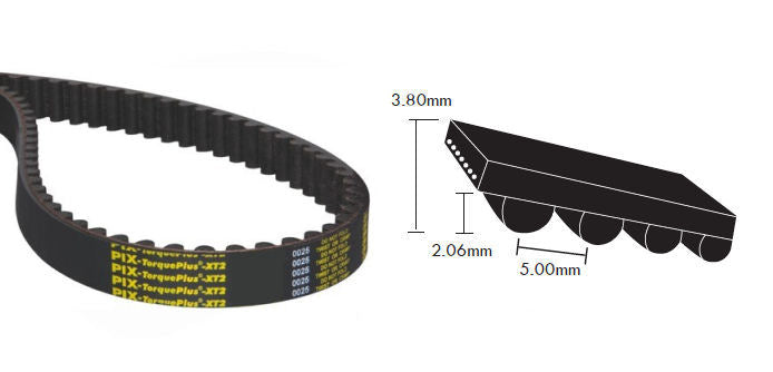 350-5M-9 PIX HTD High Power Timing Belt, 350mm Length, 9mm Wide, 5mm Pitch, 70 Teeth